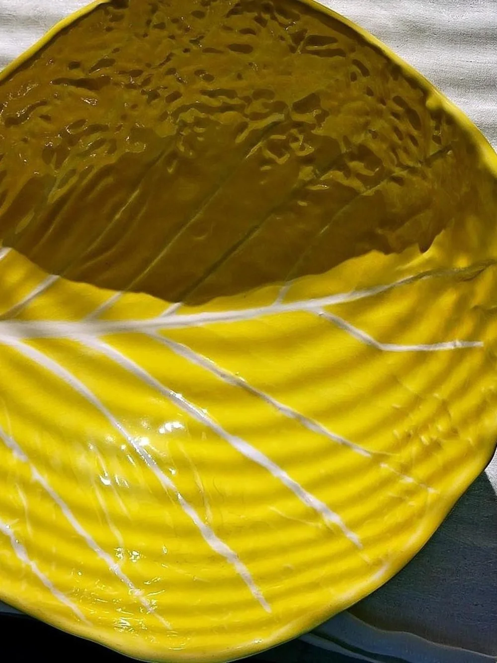 Ceramic Yellow Cabbage Leaf Serveware Set - Brand‎